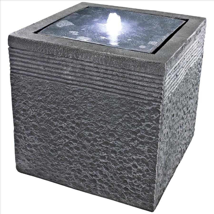 Modern Cube Bubbling Garden Fountain