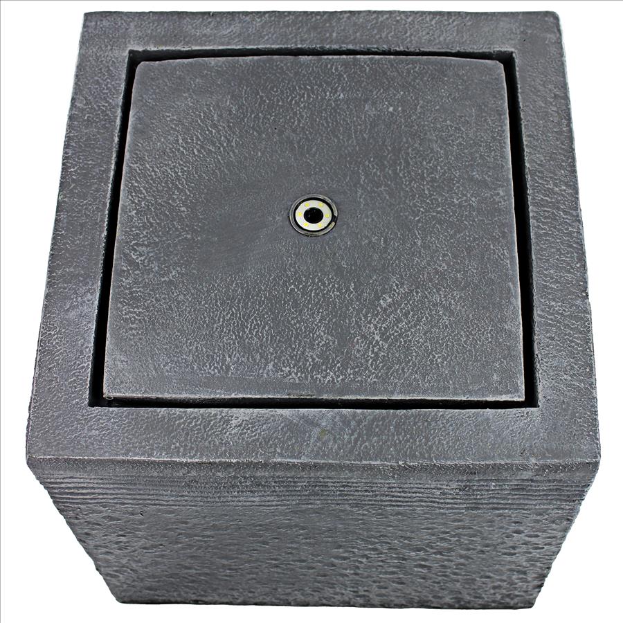 Modern Cube Bubbling Garden Fountain