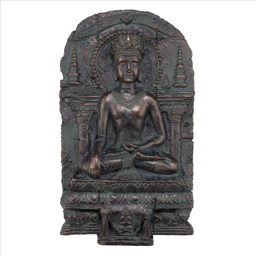 Earth Witness Buddha Wall Sculpture: Medium