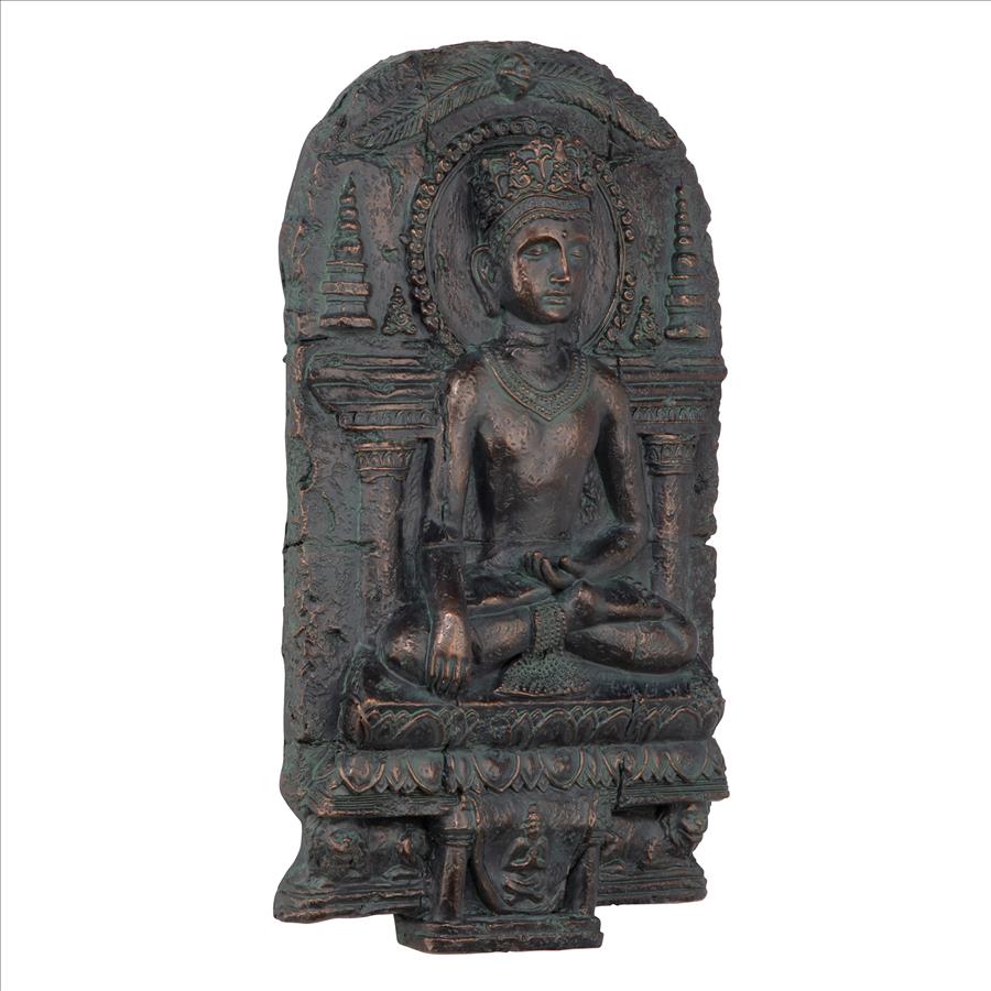 Earth Witness Buddha Wall Sculpture: Medium