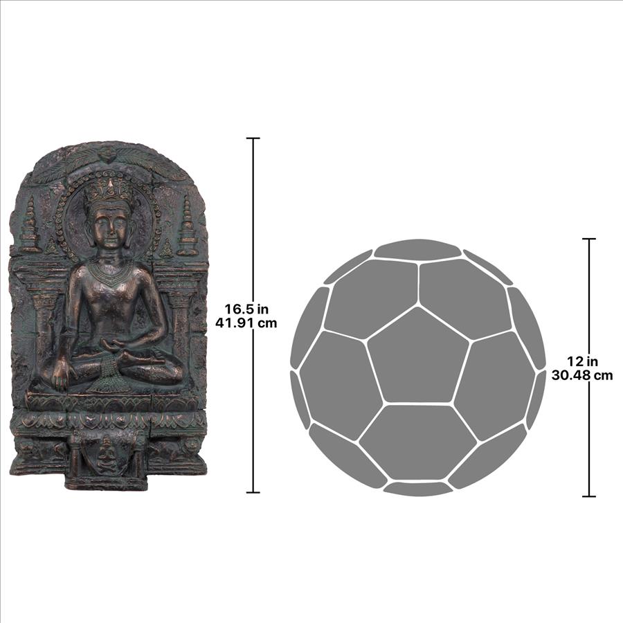 Earth Witness Buddha Wall Sculpture: Medium