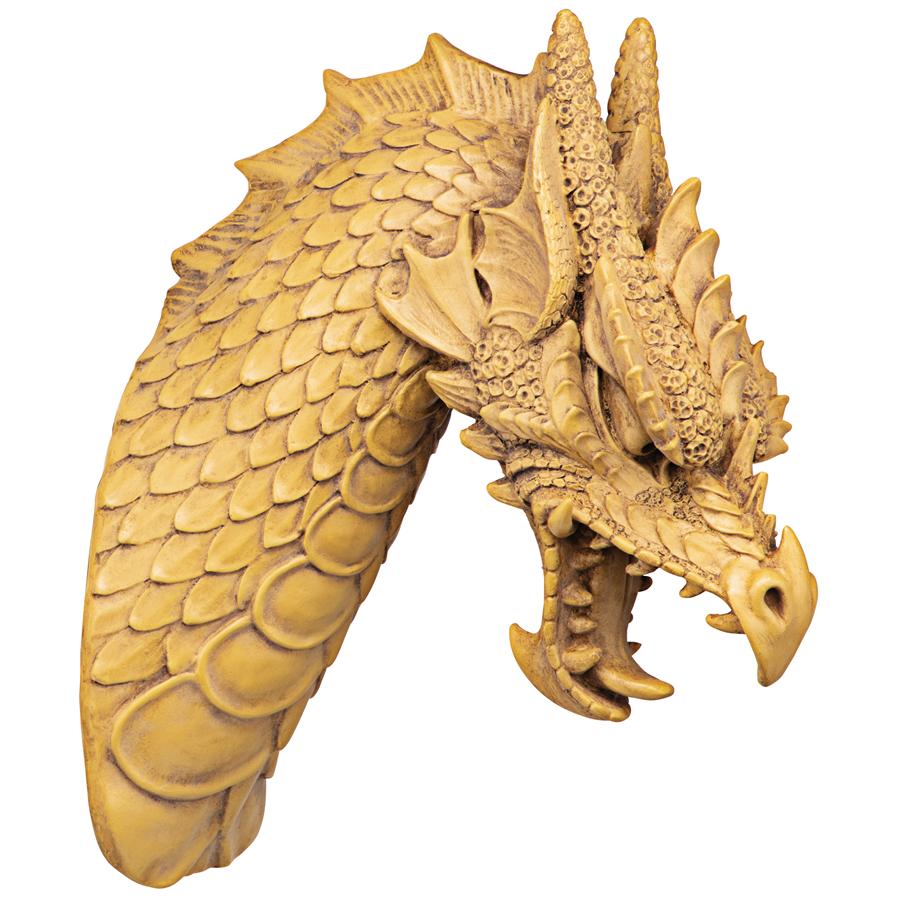 Head of the Beast Gothic Dragon Wall Sculpture: Each