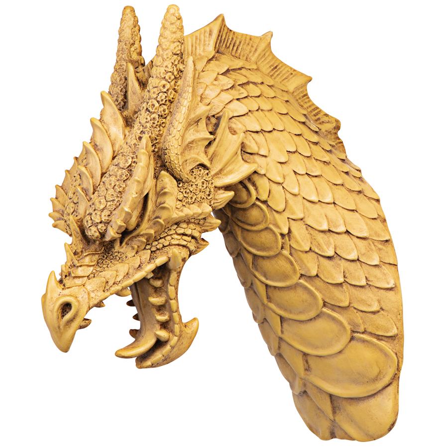 Head of the Beast Gothic Dragon Wall Sculpture: Each