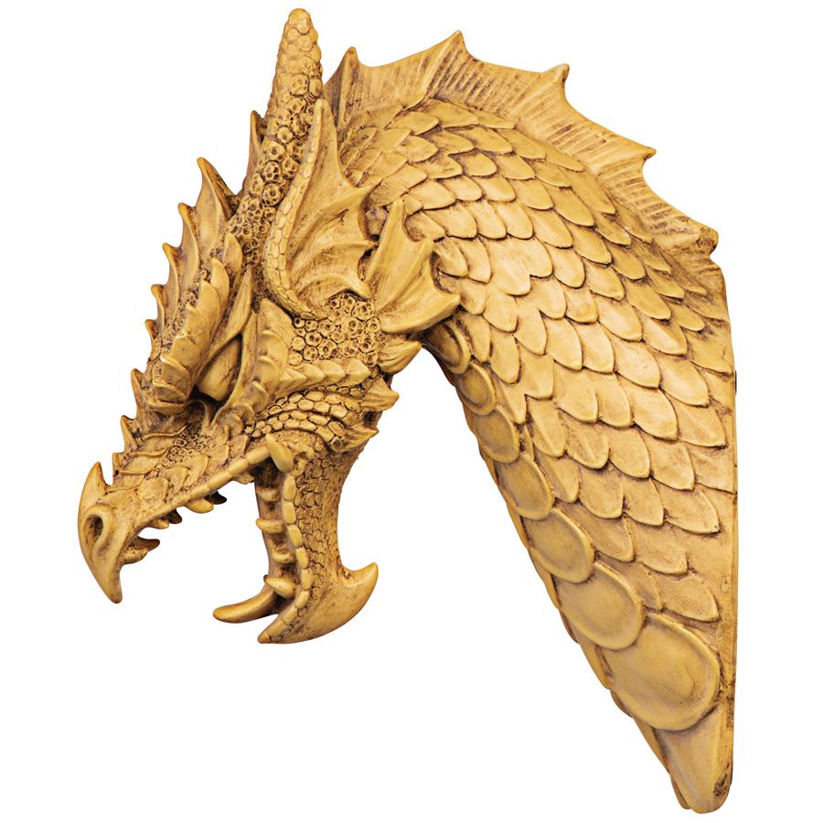 Head of the Beast Gothic Dragon Wall Sculpture: Each