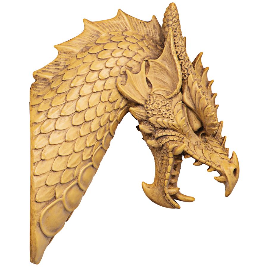 Head of the Beast Gothic Dragon Wall Sculpture: Each