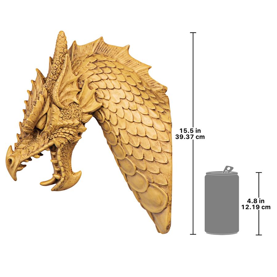 Head of the Beast Gothic Dragon Wall Sculpture: Each