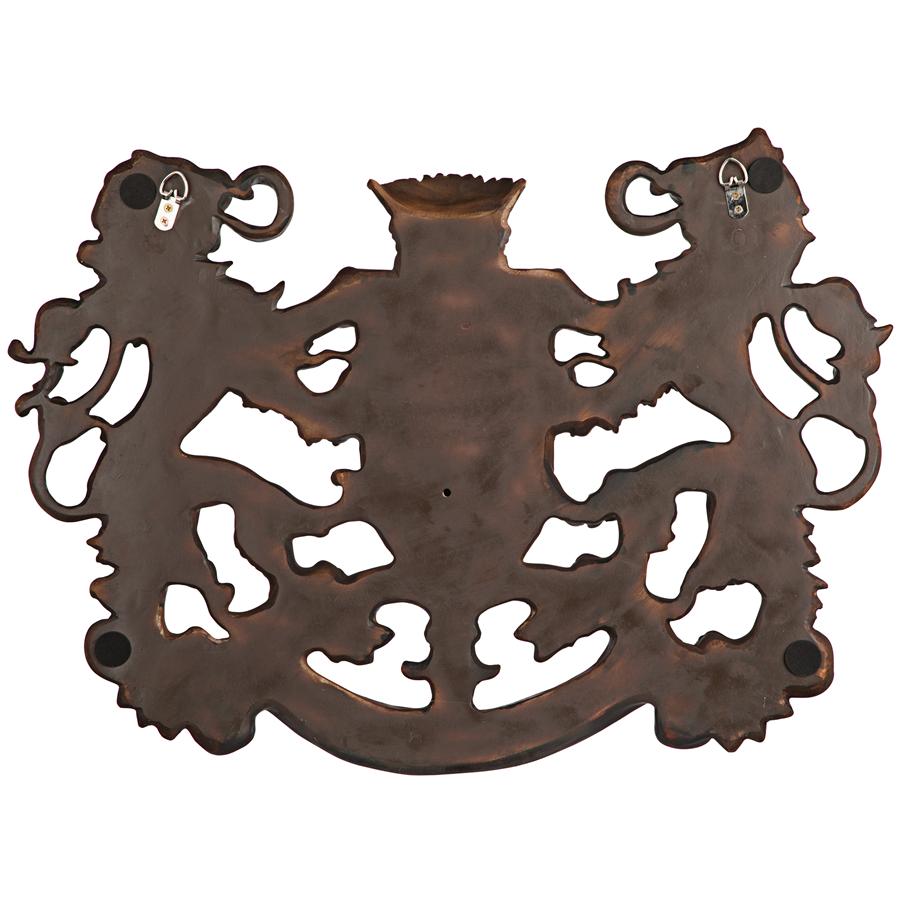 Heraldic Royal Lions Coat of Arms Wall Sculpture