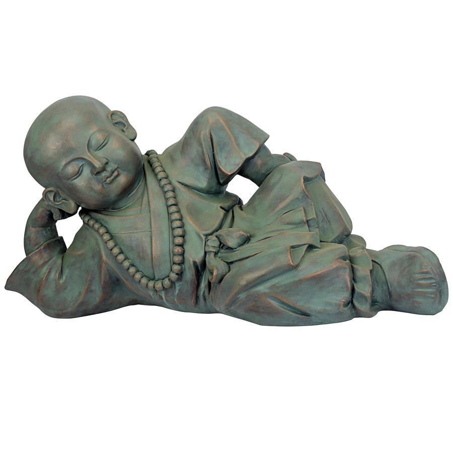 Resting Serene Baby Buddha Garden Statue