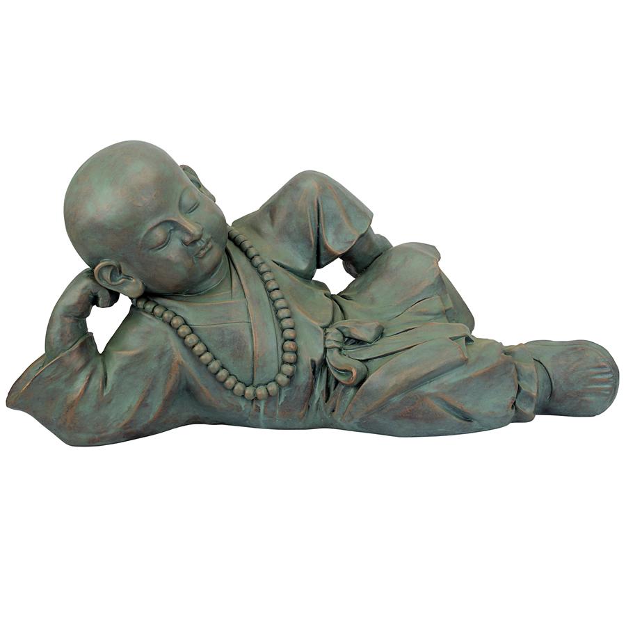 Resting Serene Baby Buddha Garden Statue