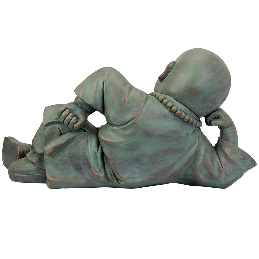 Resting Serene Baby Buddha Garden Statue