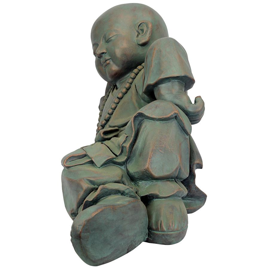 Resting Serene Baby Buddha Garden Statue