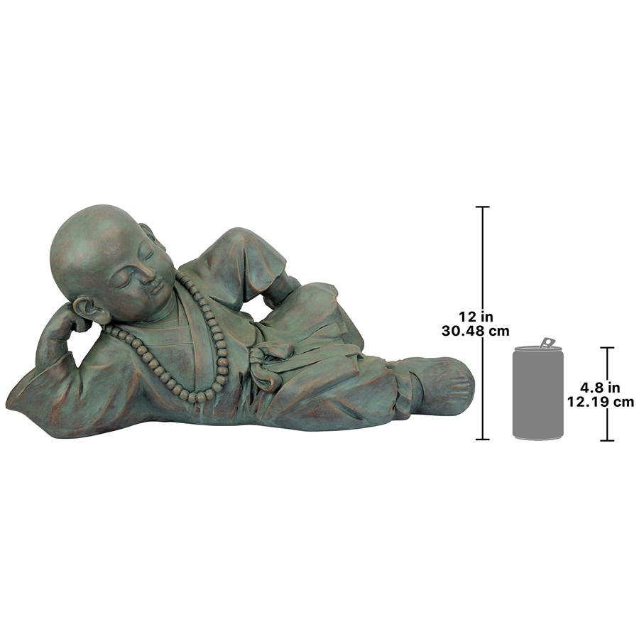 Resting Serene Baby Buddha Garden Statue