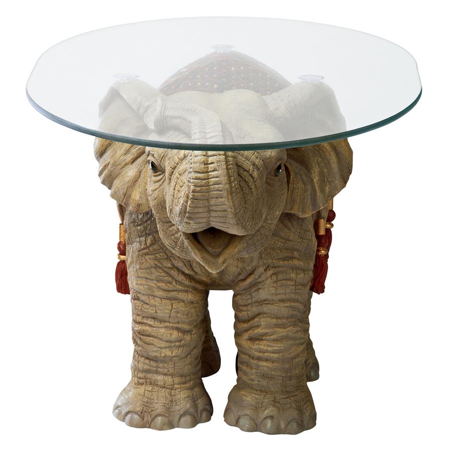Jaipur Elephant Festival Glass-Topped Cocktail Table