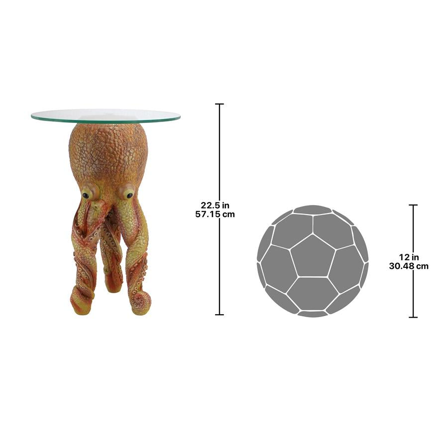 Ollie, the Octopus Glass Topped Sculptural Table