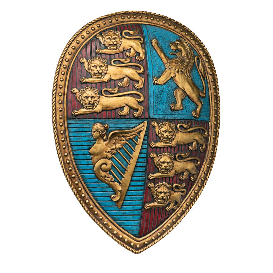 Queen Victoria's Royal Coat of Arms Sculptural Wall Shield