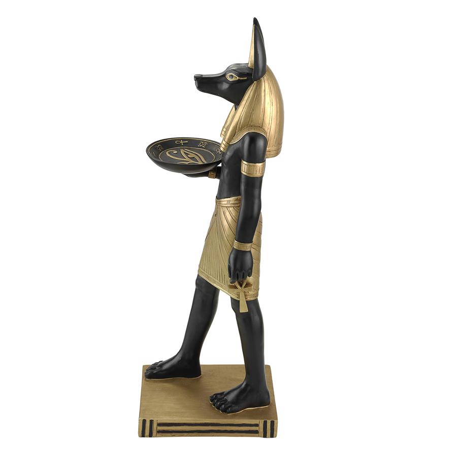 Anubis, Servant of the Egyptian Pharaohs Sculptural Pedestal Table