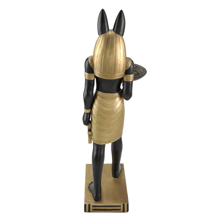 Anubis, Servant of the Egyptian Pharaohs Sculptural Pedestal Table