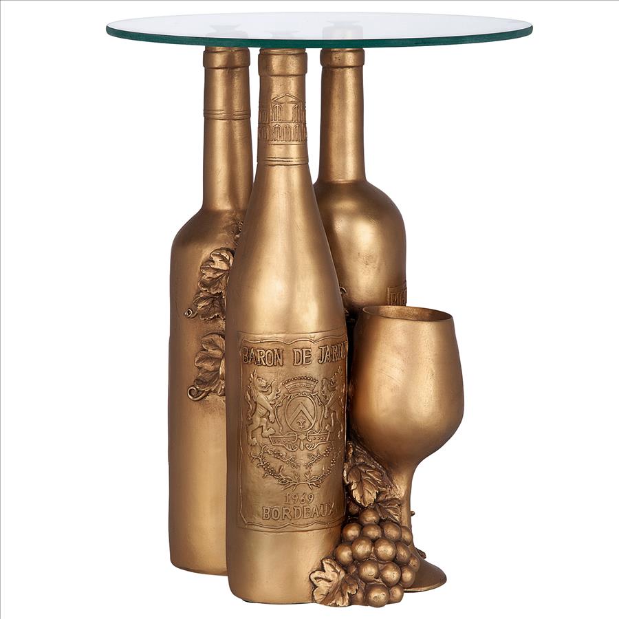 Wine and Dine Sculptural Glass-Topped Table