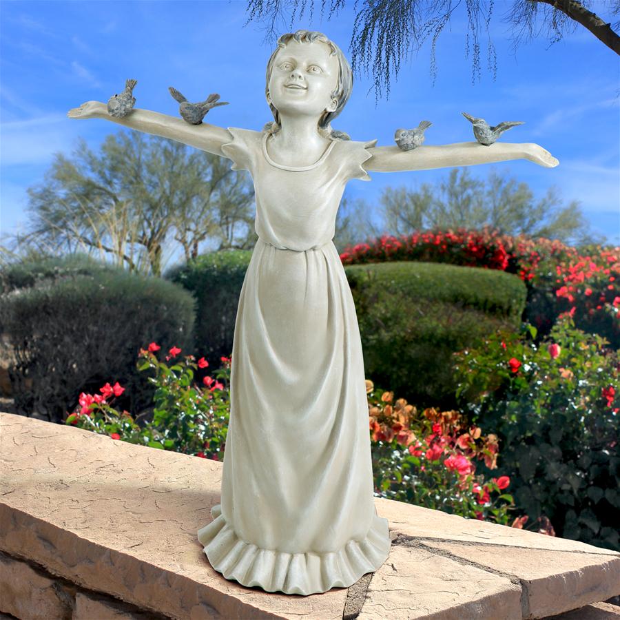 Basking in God's Glory Little Girl Statue: Large