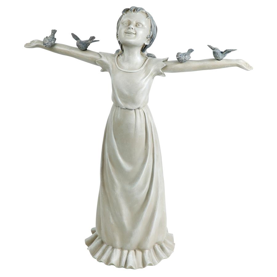 Basking in God's Glory Little Girl Statue: Large