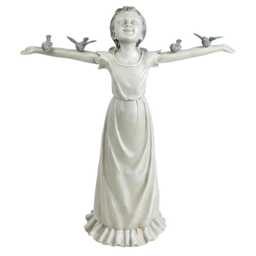 Basking in God's Glory Little Girl Statue: Large