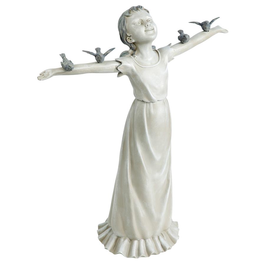 Basking in God's Glory Little Girl Statue: Large