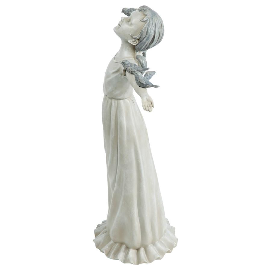 Basking in God's Glory Little Girl Statue: Large