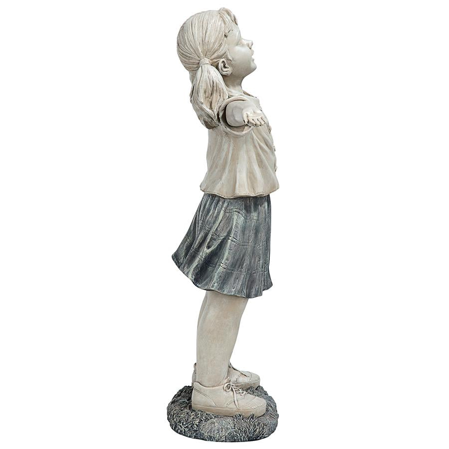 Hope the Optimistic Gardener Child Statue