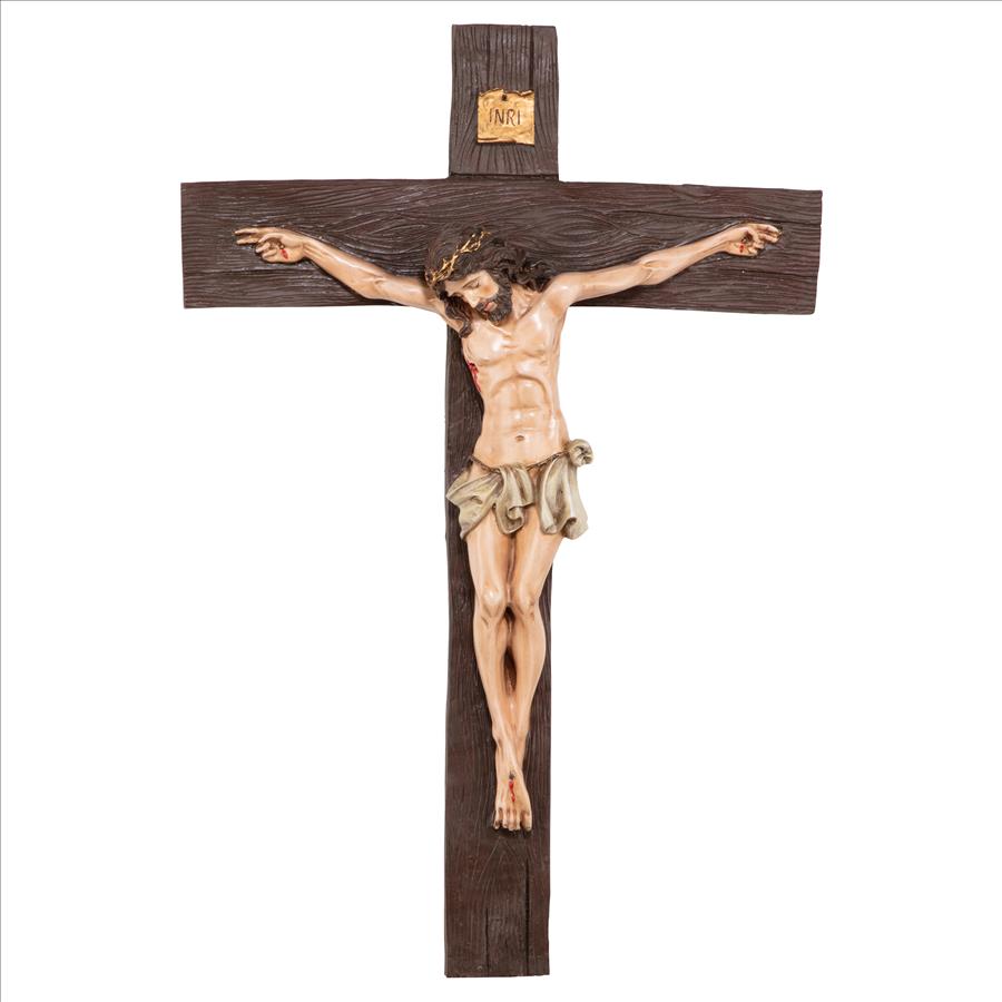 Crucifixion of Christ Cross Wall Sculpture