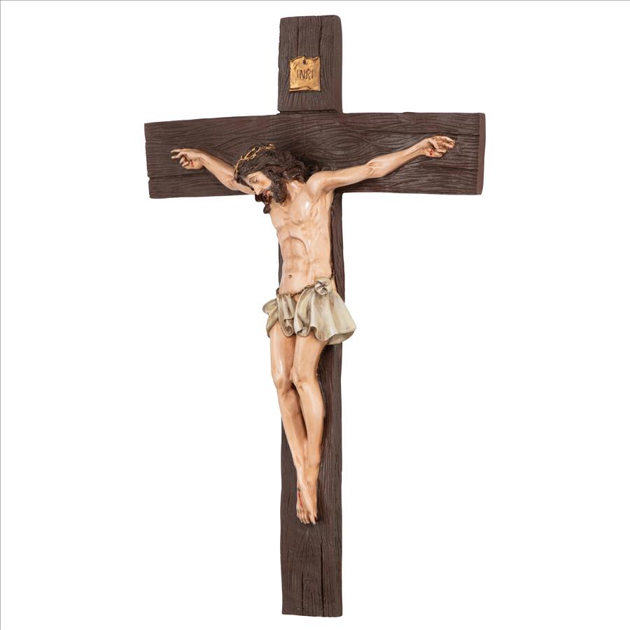 Crucifixion of Christ Cross Wall Sculpture