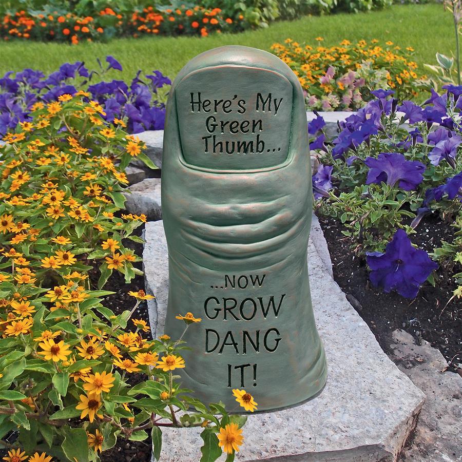 Horticulturist's Green Thumb Garden Statue