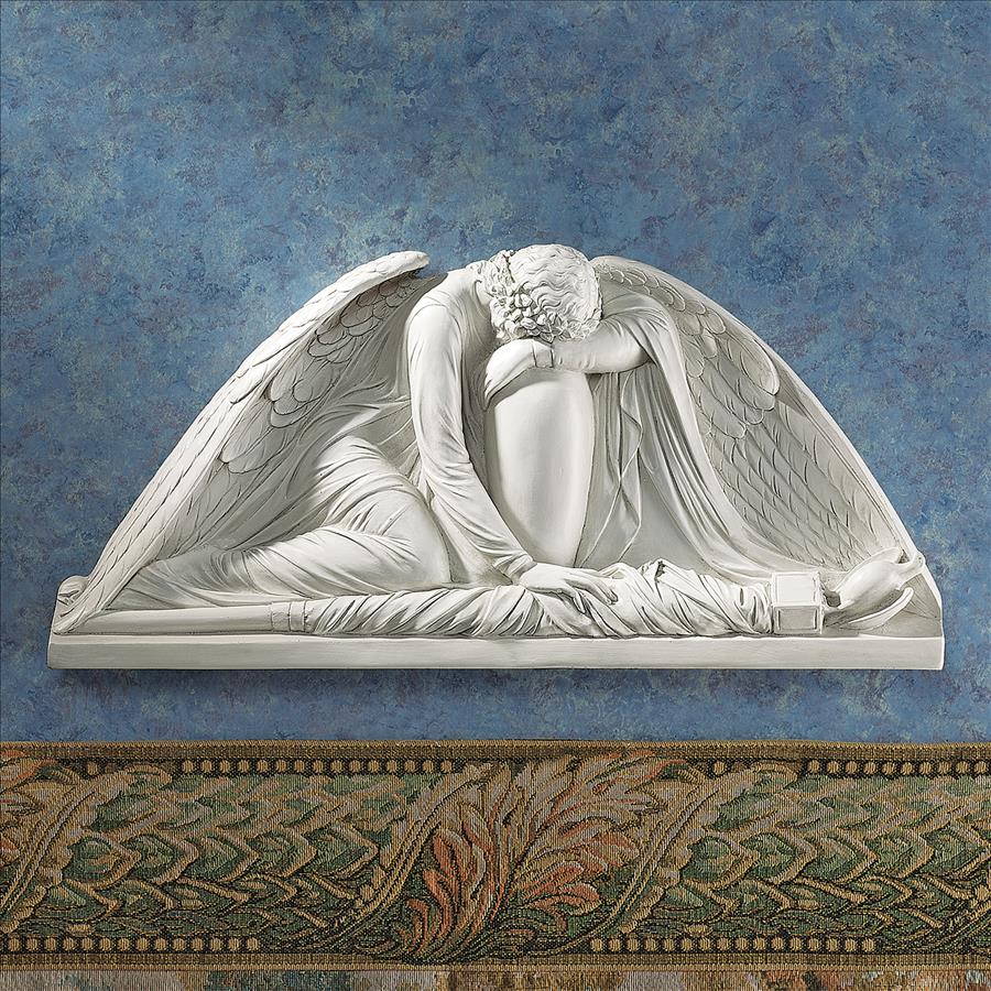 Weeping Angel Sculptural Wall Pediment: Each