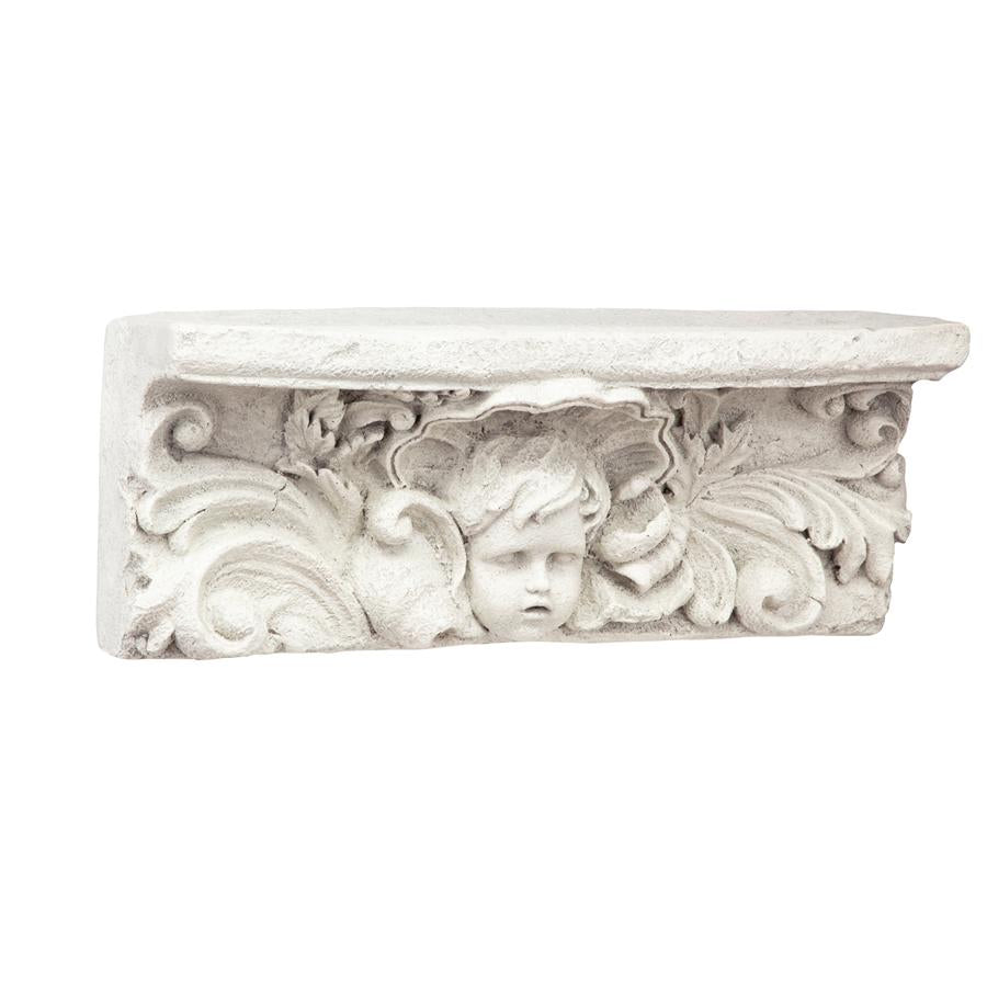 Cathedral Cherub Sculptural Wall Shelf