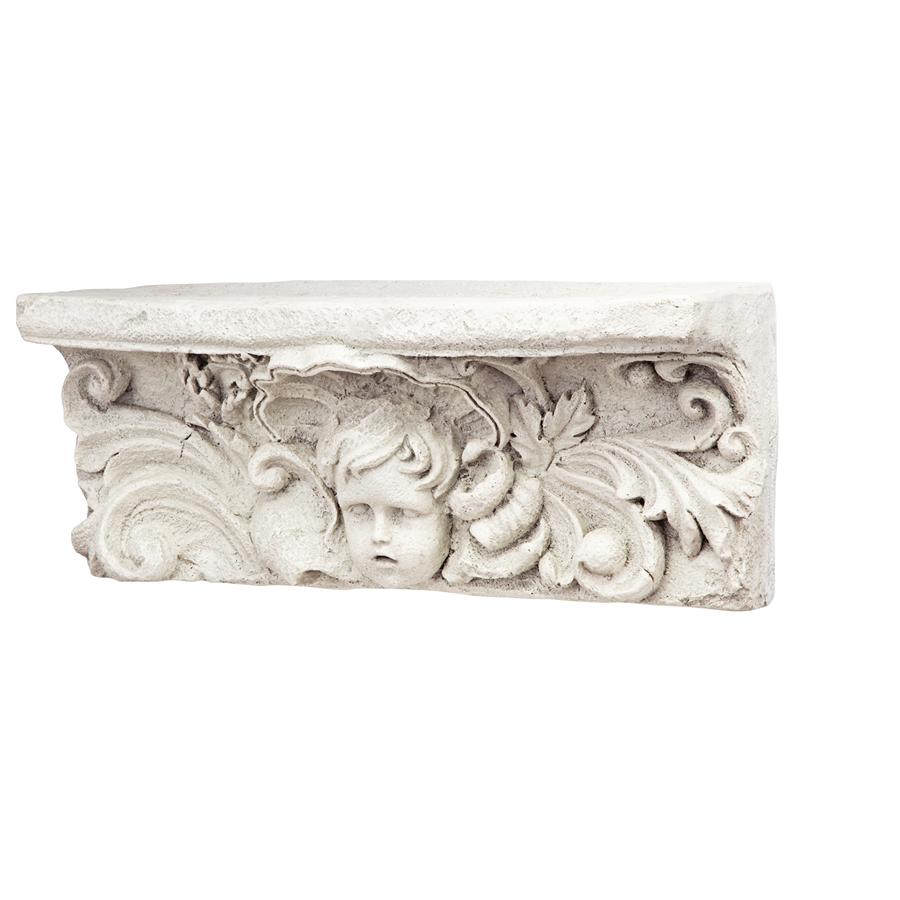 Cathedral Cherub Sculptural Wall Shelf