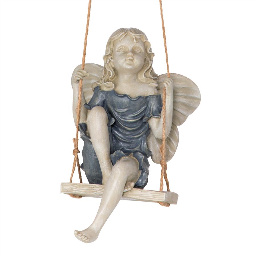 Summertime Fairy on a Swing Statue