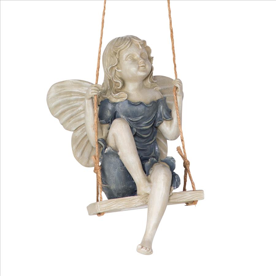 Summertime Fairy on a Swing Statue