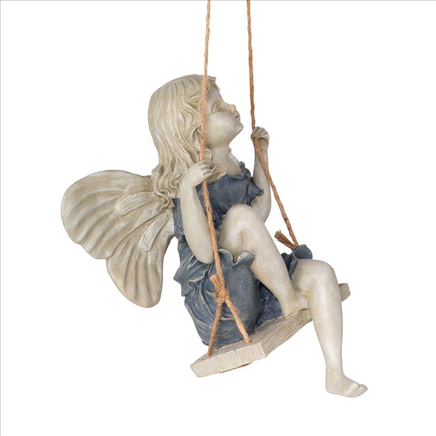 Summertime Fairy on a Swing Statue