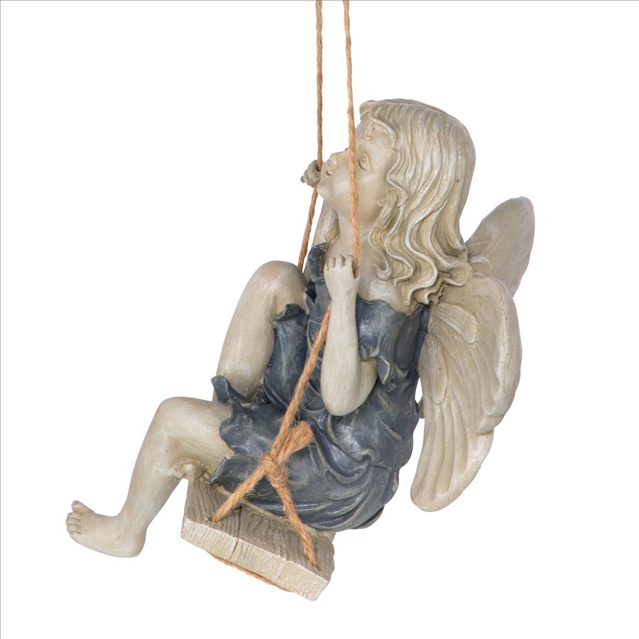 Summertime Fairy on a Swing Statue