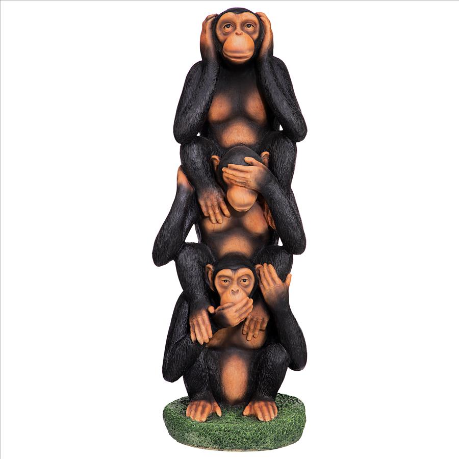 Hear No Evil, See No Evil, Speak No Evil Monkeys Grand-Scale Statue