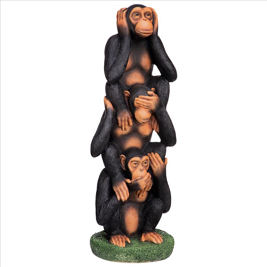 Hear No Evil, See No Evil, Speak No Evil Monkeys Grand-Scale Statue