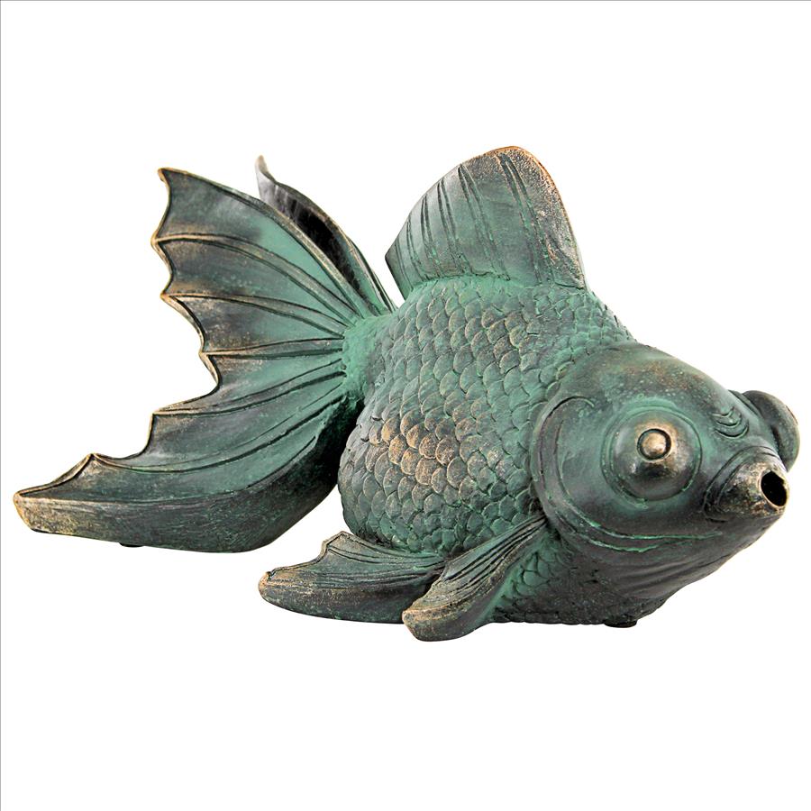 Butterfly Asian Koi Piped Spitter Statue