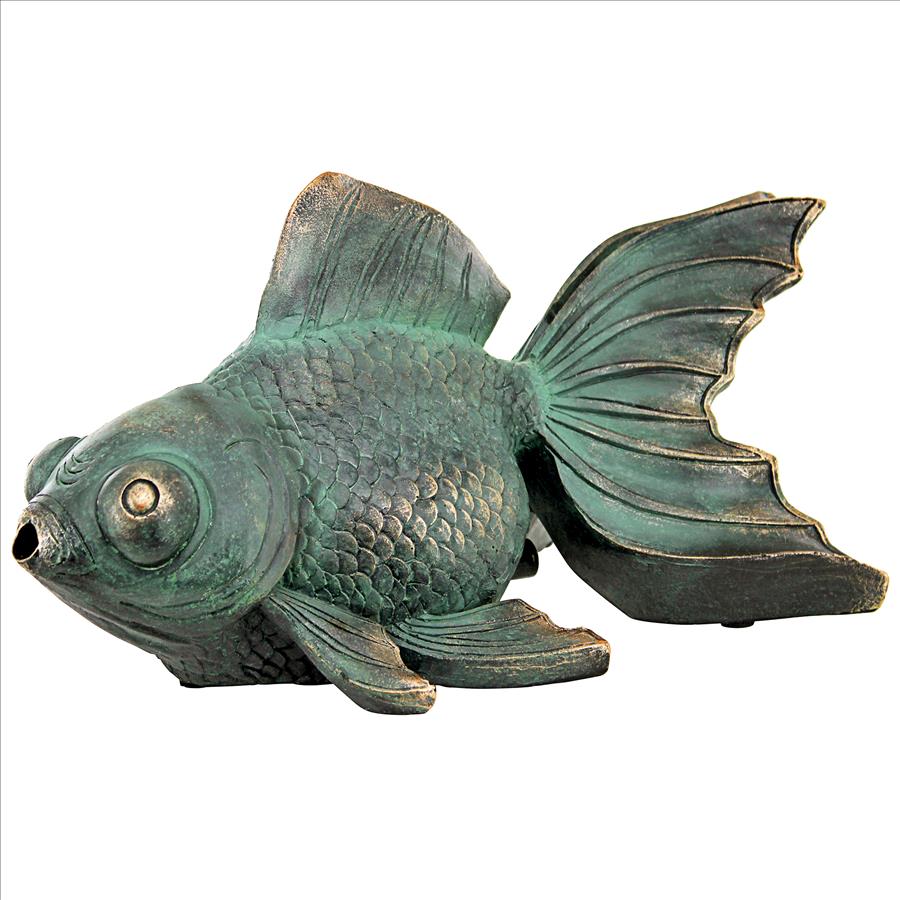 Butterfly Asian Koi Piped Spitter Statue