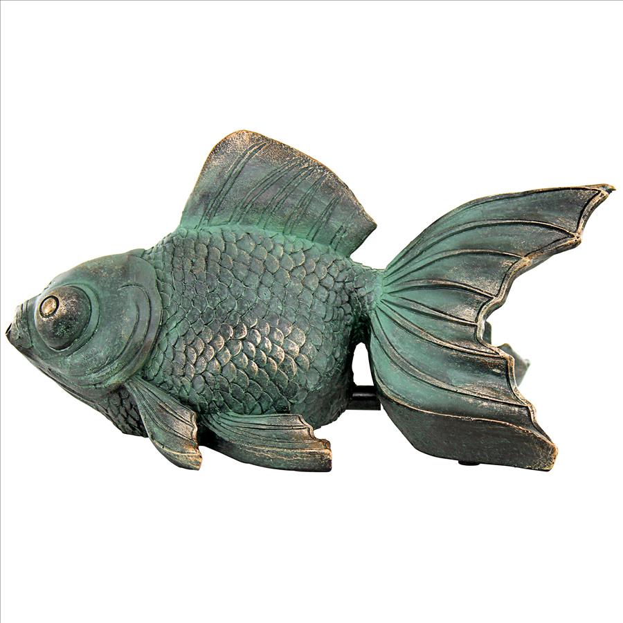 Butterfly Asian Koi Piped Spitter Statue