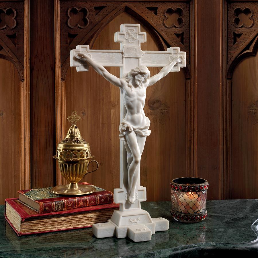 Crucifix: Body of Christ Bonded Marble Resin Statue