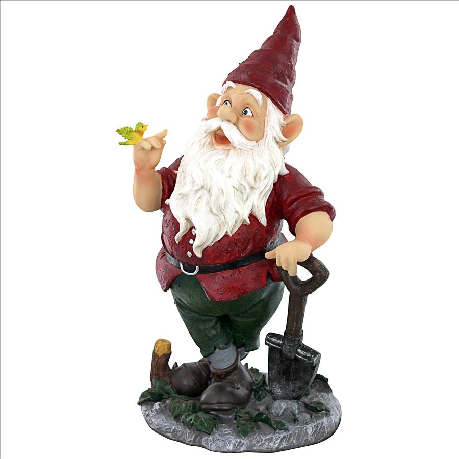 Birdy and Spader the Garden Gnome Statue