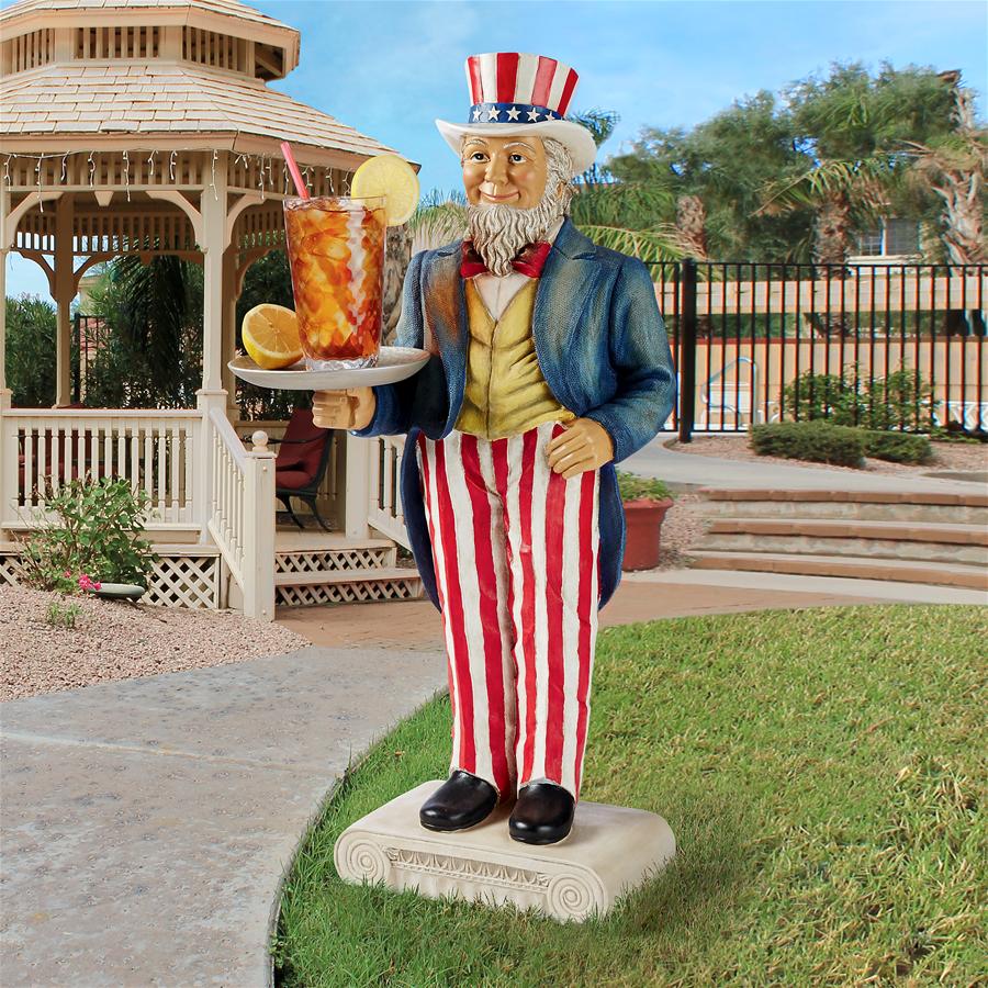 Uncle Sam Yankee Doodle Dandy Butler Sculptural Pedestal Table