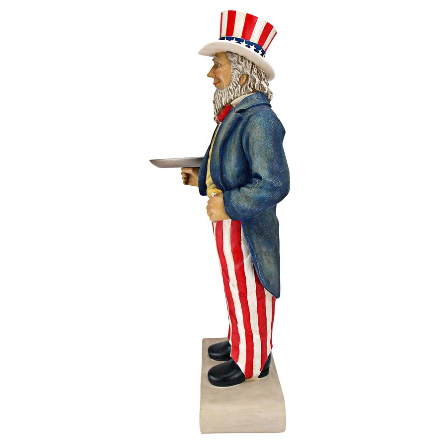 Uncle Sam Yankee Doodle Dandy Butler Sculptural Pedestal Table