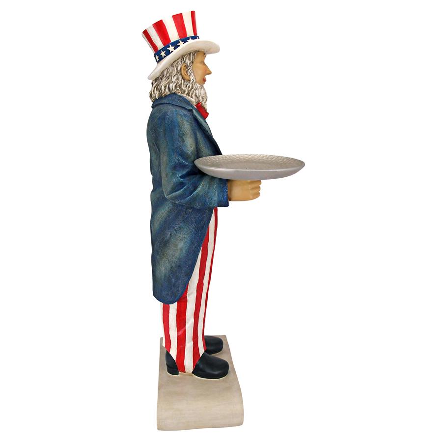 Uncle Sam Yankee Doodle Dandy Butler Sculptural Pedestal Table