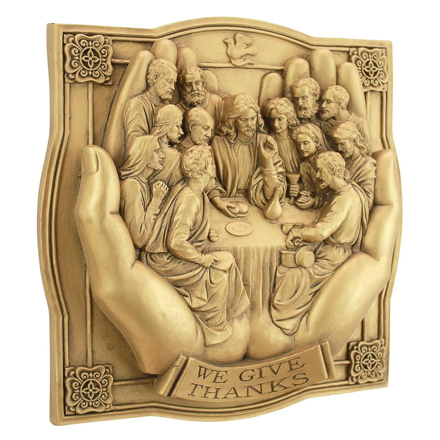 Giving Thanks Lord's Supper Wall Sculpture