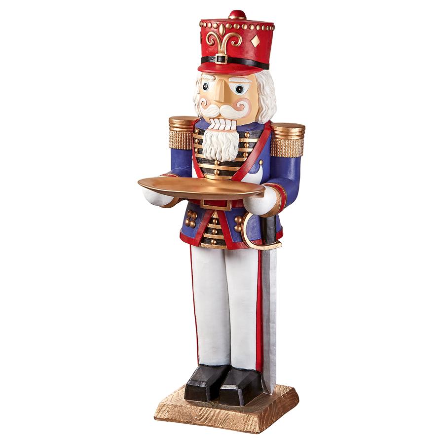 Nutcracker Soldier Holiday Butler Sculptural Pedestal Table